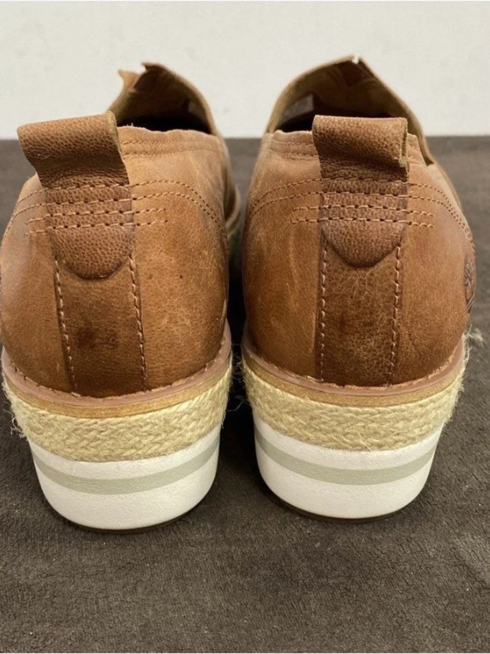 Timberland Women’s Tan Leather Espadrille Slip-On